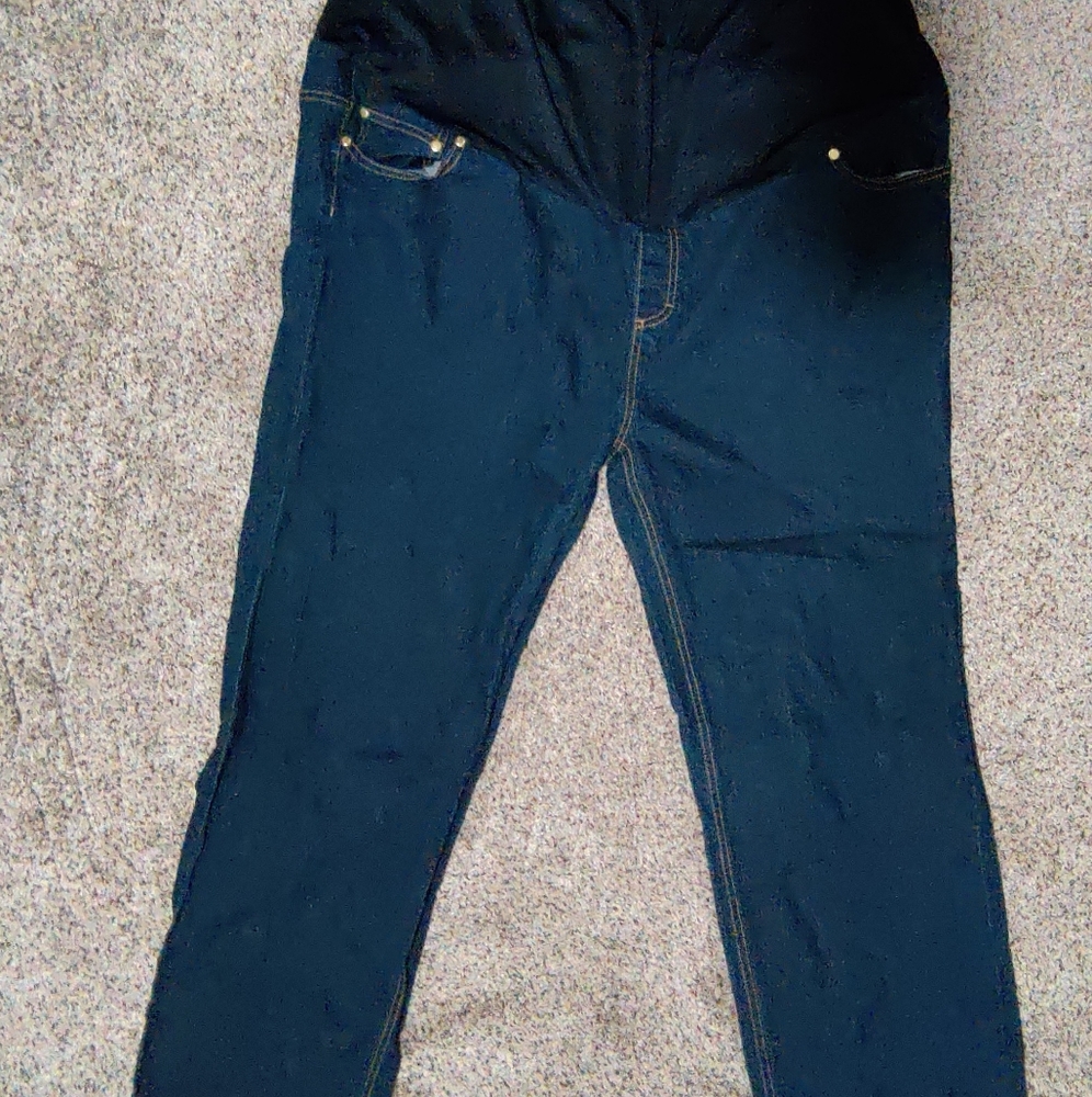 3x blue jean maternity pants